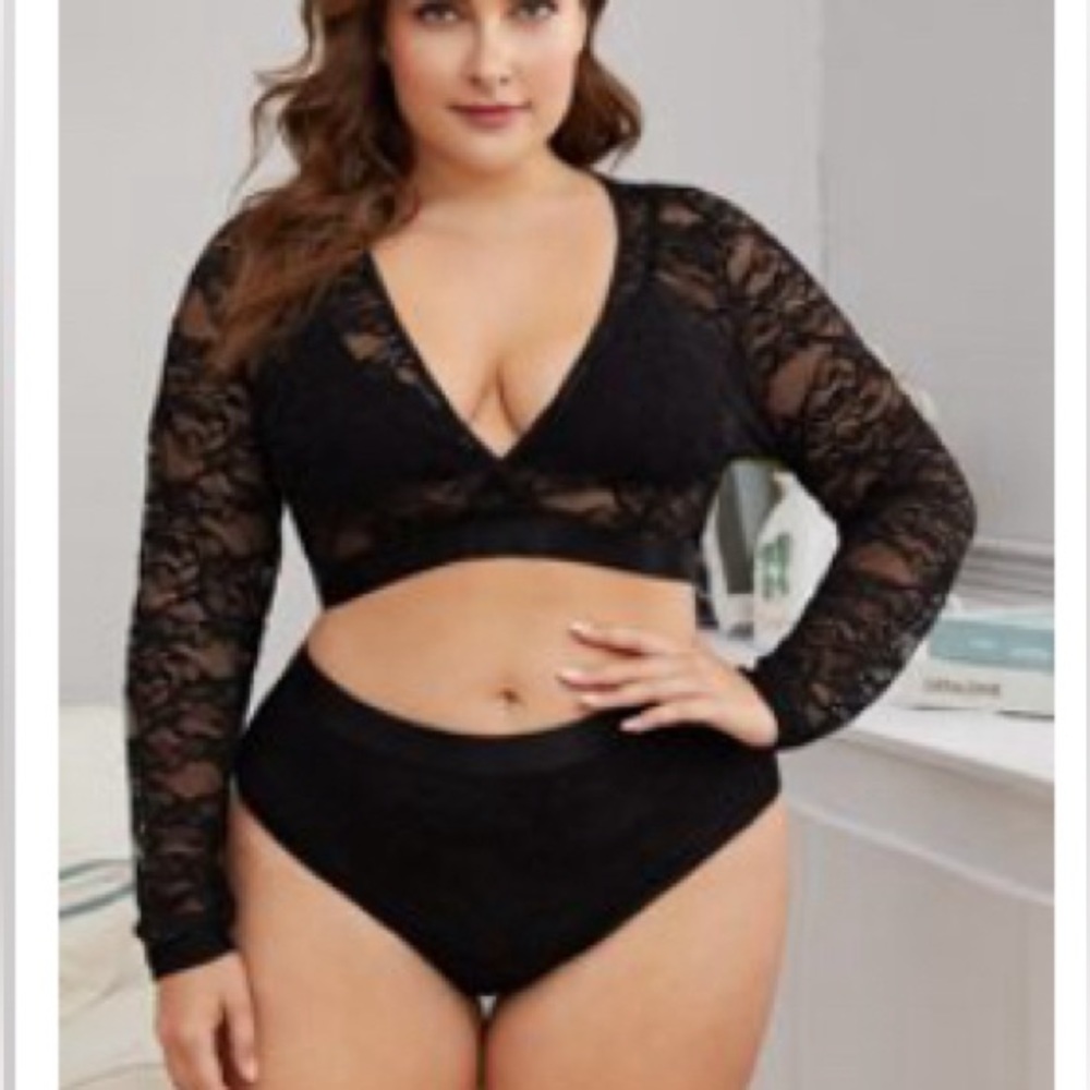 🆕Plus Floral Lace long sleeve SET - Picture 3 of 8